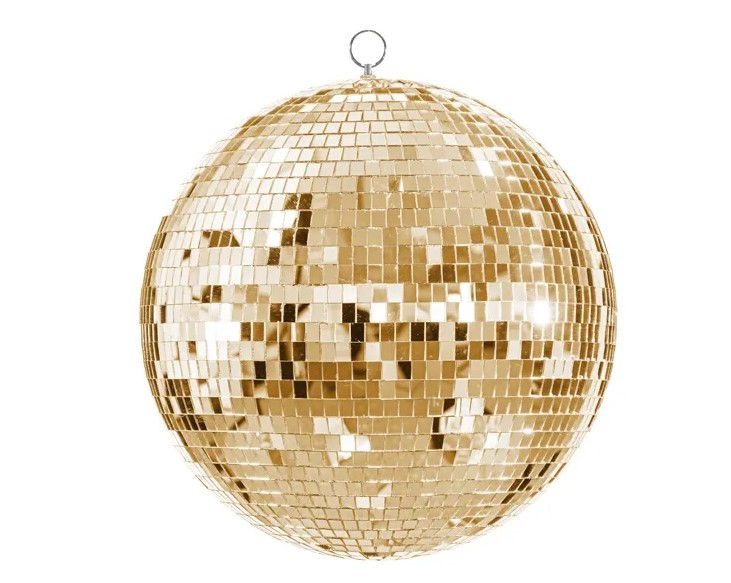 Kula lustrzana disco, szampański złoty, 30 cm Kula lustrzana disco, szampański złoty, 30 cm