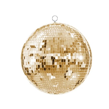 Kula lustrzana disco, szampański złoty, 30 cm