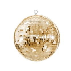 Kula lustrzana disco, szampański złoty, 20 cm