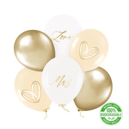 Balony lateksowe Mąż/Żona 12 cali 6 szt. zestaw