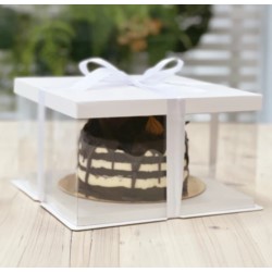 Pudełko na ciasto ze wstążką 25 x 25 x 15 cm 1 szt
