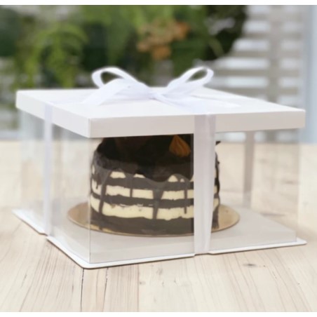 Pudełko na ciasto ze wstążką 25 x 25 x 15 cm 1 szt