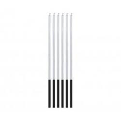 Świeczki B&C Magiczny Płomień, srebrne, 3x3x150mm,
