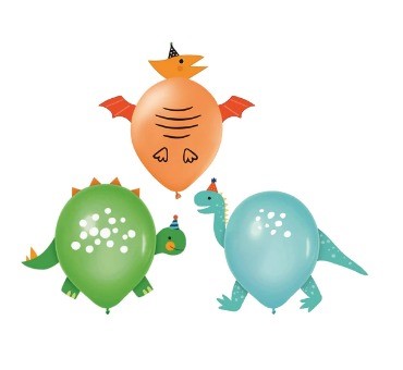Balony Dinozaury 12" 3szt Balony Dinozaury 12" 3szt