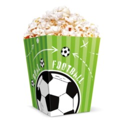 Pudełko na popcorn Football 12,5x8,5cm 6szt.