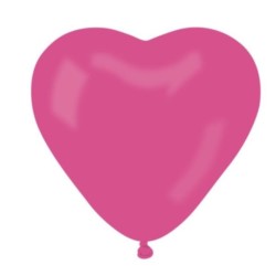 Balon CR pastel "Serce bez nadruku" - "ciemnoróżow
