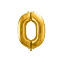Balon foliowy Cyfra "0", 86cm, złoty