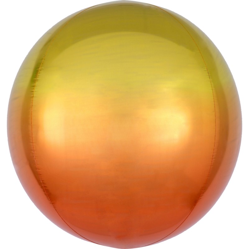 Balon, foliowy 15" ORBZ - kula, zolty i pomaranczo Balon, foliowy 15" ORBZ - kula, zolty i pomaranczo