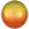 Balon, foliowy 15" ORBZ - kula, zolty i pomaranczo