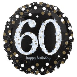 Balon foliowy Sparkling Birthday 60 43cm