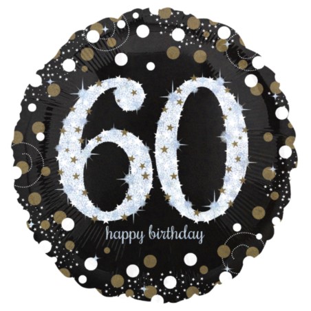 Balon foliowy Sparkling Birthday 60 43cm