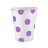Kubeczki pap. Groszki, lawendowe, 250 ml, 6szt