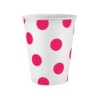 Kubeczki pap. Groszki, magenta ,250 ml, 6szt