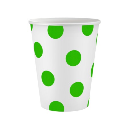 Kubeczki pap. Groszki, pistacjowe ,250 ml, 6szt