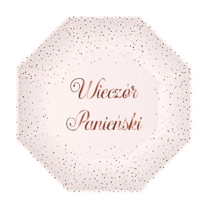 Papierowe talerze Wieczór Panieński 23cm / 6szt.