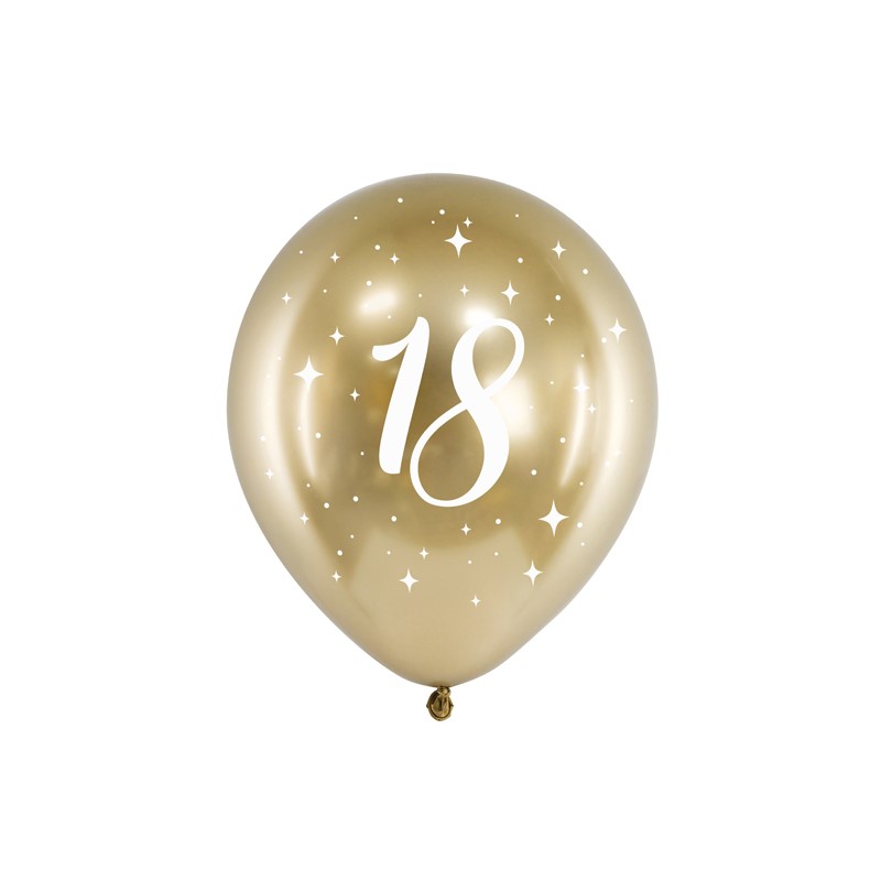 Balony Glossy 30cm, 18, złoty Balony Glossy 30cm, 18, złoty