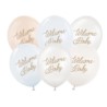 Balony 30 cm, Welcome Baby, mix niebieski 6 szt.