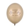 Balony 30 cm, Happy Birthday, Metallic Cold Gold