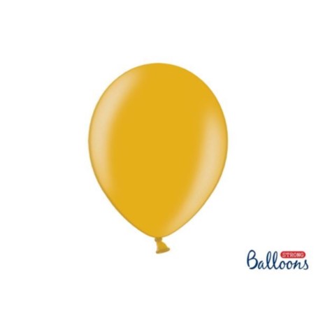 Balony Strong 30 cm, Metallic Gold, 10 szt.