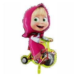 Balon, foliowy 36" SHP GRABO - "Masha na rowerku"