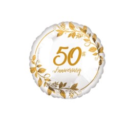 Balon foliowy 18'' Happy 50th Anniversary