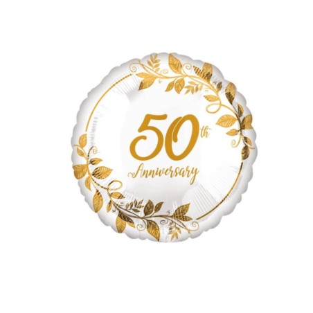 Balon foliowy 18'' Happy 50th Anniversary