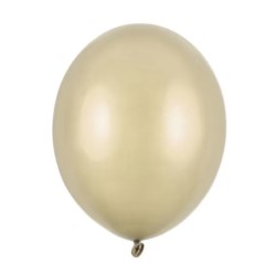 Balony Strong 27 cm, Metallic Cold Gold / 10szt.