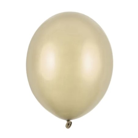 Balony Strong 27 cm, Metallic Cold Gold / 10szt.