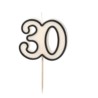 Świeczka urodzinowa liczba 40, 5,5cm, biało-czarny
