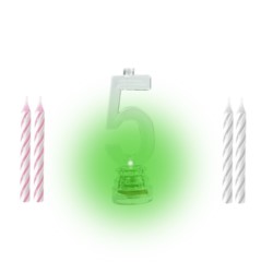 Świeczka cyfra LED "5" 8,5cm