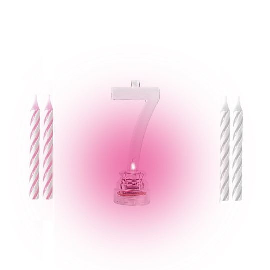 Świeczka cyfra LED "7" 8,5cm