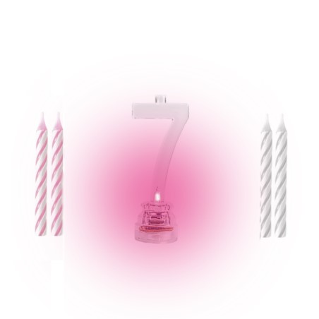 Świeczka cyfra LED "7" 8,5cm