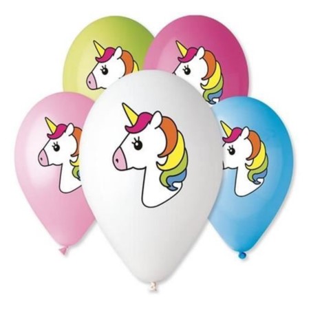 Balony Premium "Jednoroźec" nad kolor. 12" / 5 szt