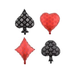 Balon foliowy Karta Kasyno 4szt