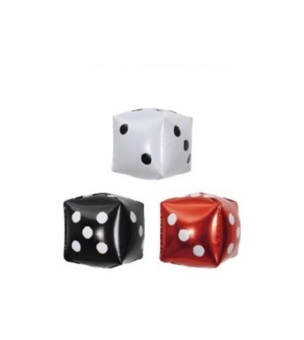 Balon foliowy kostka Casino Kasyno 3 szt.