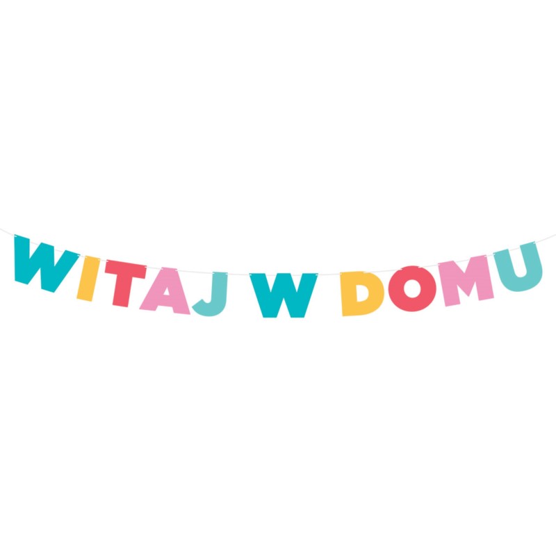 Girlanda papierowa Witaj w domu, 210 cm Girlanda papierowa Witaj w domu, 210 cm