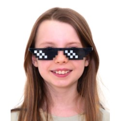 Imprezowe wąskie okulary Piksele 1szt.