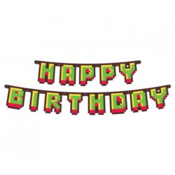 Girlanda papierowa Happy Birthday - Game On, 160 c