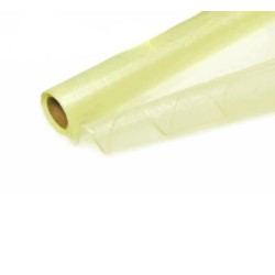 Organza obszywana, gładka w kolorze kremowym