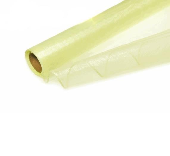 Organza obszywana, gładka w kolorze kremowym