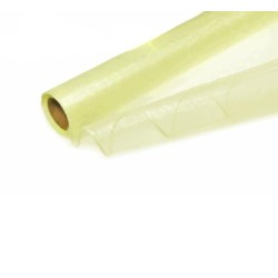 Organza obszywana, gładka w kolorze kremowym