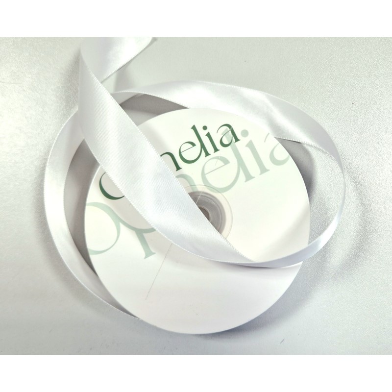 Wstążka satynowa, OPHELIA WHITE, 25mm/32m