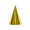 Czapeczki holograficzne, złoty, 10cm (6 szt.)