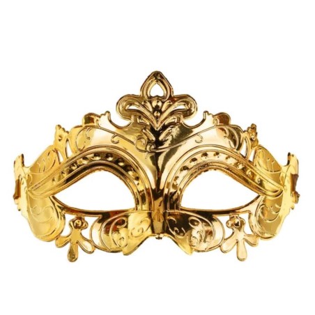 Maska karnawałowa, 17x9 cm, ciemny złoty