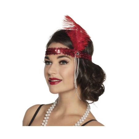 Opaska retro, czerwona