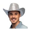 Kapelusz kowbojski na imprezę rodeo srebrny