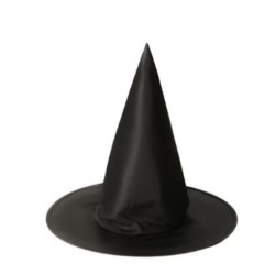 Kapelusz czarownicy Halloween czarny 38x32cm