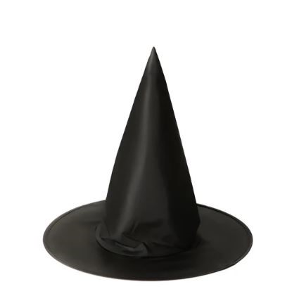 Kapelusz czarownicy Halloween czarny 38x32cm