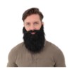 Sztuczna broda z wąsami czarna