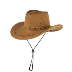 Kapelusz kowbojski jasny brąz